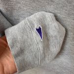 Oxford Pennant Crewneck Sweatshirt, Cropped, Gray and Navy. Buffalo, NY Photo 4