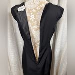 Studio I Elegant Black Midi Dress with Bow Detail Size 10 Photo 5