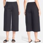 Kate Spade  Black Cotton Blend Pleated Wide Leg Cropped High Waisted Pant Size 4 Photo 1