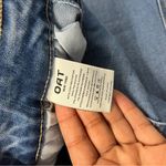 OAT New York Stretch Medium Wash Denim Midi Skirt Size 4 Blue Photo 9