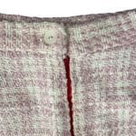 Chantal Gaudreau Pink White Tweed Fringe Hem Pencil Skirt Size 10 Barbiecore Photo 6