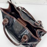 Franco Sarto  Faux Leather Large Tote Shoulder Bag Black Brown Photo 5