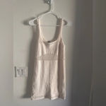 ZARA  White‎ Crochet Mini Knit Dress Sz L Photo 1