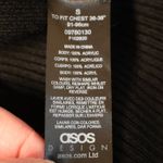 ASOS Black Ribbed Knit Mock Neck Half Zip Pullover Sweater Minimalist Academia Size S Photo 4