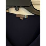 judy p Navy Blue 3/4 Sleeve V Neck Top Women's Size S Micro Nylon Spandex Photo 1
