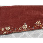 Forever 21 Vintage Y2K 90s Boho Embroidered Corduroy Bell Bottom Pants Maroon Floral Medium Photo 2