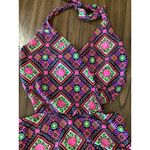 Betsey Johnson  faux wrap cut out geo print Swimsuit one piece Multi Monokini S Photo 3