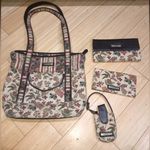 Longaberger  Autumn Path Purse Tote Wallet Checkbook Cover Cell Phone Holder Set Photo 0