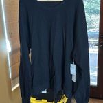 Good American NWT  Black Thermal Boyfriend Waffle Top Size 4X (6) Photo 0