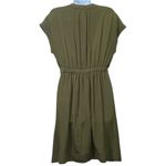 Madewell Olive Green 100% Silk Moonset Dress Style #B1408 Size 6 Photo 3