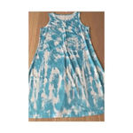 🆕Light Blue Tie Dye Trendy Knit Tank Dress S🆕 White Photo 4