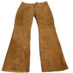 VINTAGE 1980'S TAN SUEDE FLARE LEG PANTS (S) Photo 10