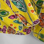 REDD Jeans Blazer Jacket‎ Womens 16 Spring Yellow Floral Textured Cotton Vintage Photo 4