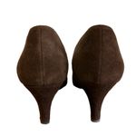 80s vintage Charles Jourdan Paris, brown suede heels, 7.5 inbox Photo 4
