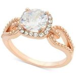 Charter Club Halo Open Ring in Rose Gold-Tone Size 5 MSRP $30 NWT Photo 0
