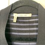 Derek Lam Derek‎ Lam 10 Crosby blue striped mesh button front sweater cardigan size small Photo 3