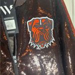 NFL NWT Women's The Wild Collective Cleveland Browns Sequin Ombre Jacket - Large Photo 9