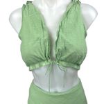 Sabo Cambelle Green Sleeveless Cutout Tie Front Cami Camisole Midi Tank Dress M Size M Photo 9