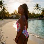 Victoria's Secret NWT Victoria’s Secret floral‎ one piece size M pink floral scoop neck Photo 1