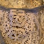 Mason & Belle  Women's Peplum Top Blouse Gray Lace Size L Large Photo 3