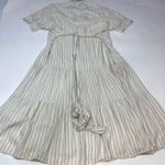 Marissa Webb Tie Waist Linen Dress Size 16 Black Photo 4