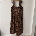 Everlane  Poplin Pullover Dress Tiger Stripe Brown Black Tank Medium Photo 2