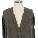 Free People  Changing Horizons Gauze Top Dark Olive Green Size Large Photo 1