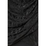 H&M NWT  Patterned Long Sleeve Stand Collar Draped Mini Dress Black Women's XS Photo 1