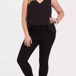 Torrid  Choker Tank Georgette Jeweled Neck Sleeveless Lined Tie Blouse Sz 2 (2X) Photo 5