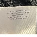 Anne Klein  Black Silver Metallic Tie Front Blouse Womens Size L‎ Photo 6