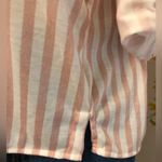 Eden & Olivia Striped button up shirt bush and white size M Photo 1