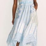 Love Shack Fancy NWOT TULA PATCHWORK SILK DRESS IN OCEAN SPRAY MIST Photo 2