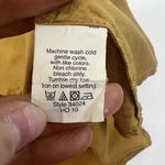 J.Crew Size 0 Top Silk Sleeveless Pleated Front Popover Tank Top Blouse Shirt Gold Photo 6