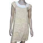 Calypso St. Barth Women’s Size M Tan Beige Linen White Sequin Neck Mini Dress Photo 1