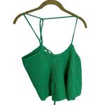 SheIn Green Crochet Festival Coachella Crop Tie Top Small Photo 0