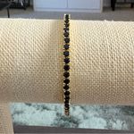 Gold Black Crystal Tennis Bracelet Photo 1