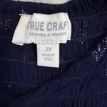 True Craft  Navy & White Midi Dress With Slit Photo 3