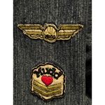 Mudd Jeans Women's Denim Jean Three Button Jacket‎ Buttoned Shoulders Size M Blue Size M Photo 5