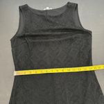 Hourglass Black Lined Sleeveless Fringe Hem Lace Tank Dress Women's Size Large Photo 10