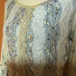 Retro Y2K feminine lace top Blue Size M Photo 4