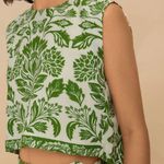 Farm Rio  Green‎ Delicate Tapestry Lenzing™ Ecovero™ Euroflax™ Blouse Photo 1