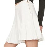 frame denim NEW Frame Pleated White Denim Tennis Skirt Preppy Cotton Mini Women's Size 27 Photo 0