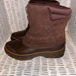Bass Cordova Women Brown Quilted Suede Waterproof Winter Duck Boots Size 7 Photo 1