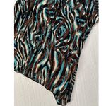 Brittany Black Women Top Size XL Glam Sparkle Blue Brown Holiday Mature Party Photo 2