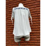 Blu Pepper  peasant blouse blue and white women's small NWT Photo 1