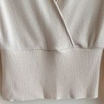 Anthropologie  Twofer Faux-Wrap Sweater Blouse with Lace Puffed Sleeves, Size S Photo 10