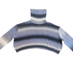 Streetwear Society Movie and Tv Clothes  Purple & White Striped Turtleneck Sweater Photo 0