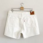 Levi's Levi’s 501 Premium White Denim Denim Cut Off Jean Shorts Size 34 Photo 1
