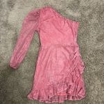 WAYF  x De De & Emily BFF One Shoulder Mauve Pink Lace Mini Dress Photo 1