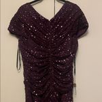 Elegant Sequin Midi Dress in Purple Size XL Photo 9